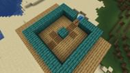 The completed Minecraft redstone clock before water and the boat is added (Image via Mojang)